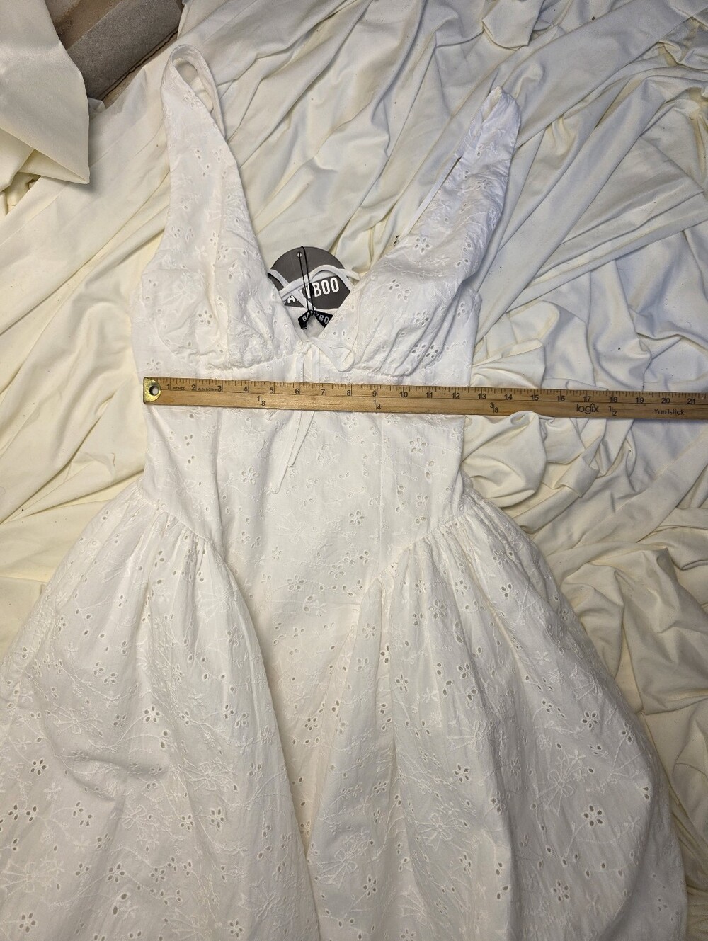 Vestido midi Monroe - Marfil Babyboo NWT $194 - Picture 14 of 15